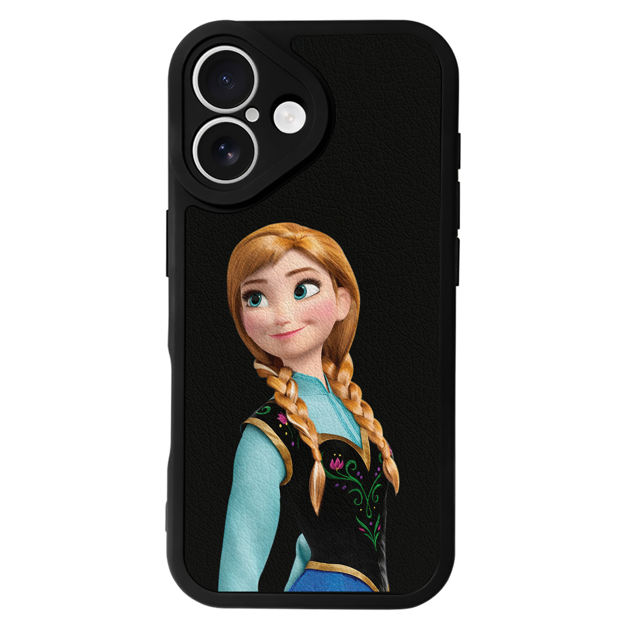 （画像用） アナと雪の女王 アンナ エルサ Frozen Anna Elsa 【iPhone 16シリーズ対応】シリコンスマホケース（レザー調） 材質：シリコン